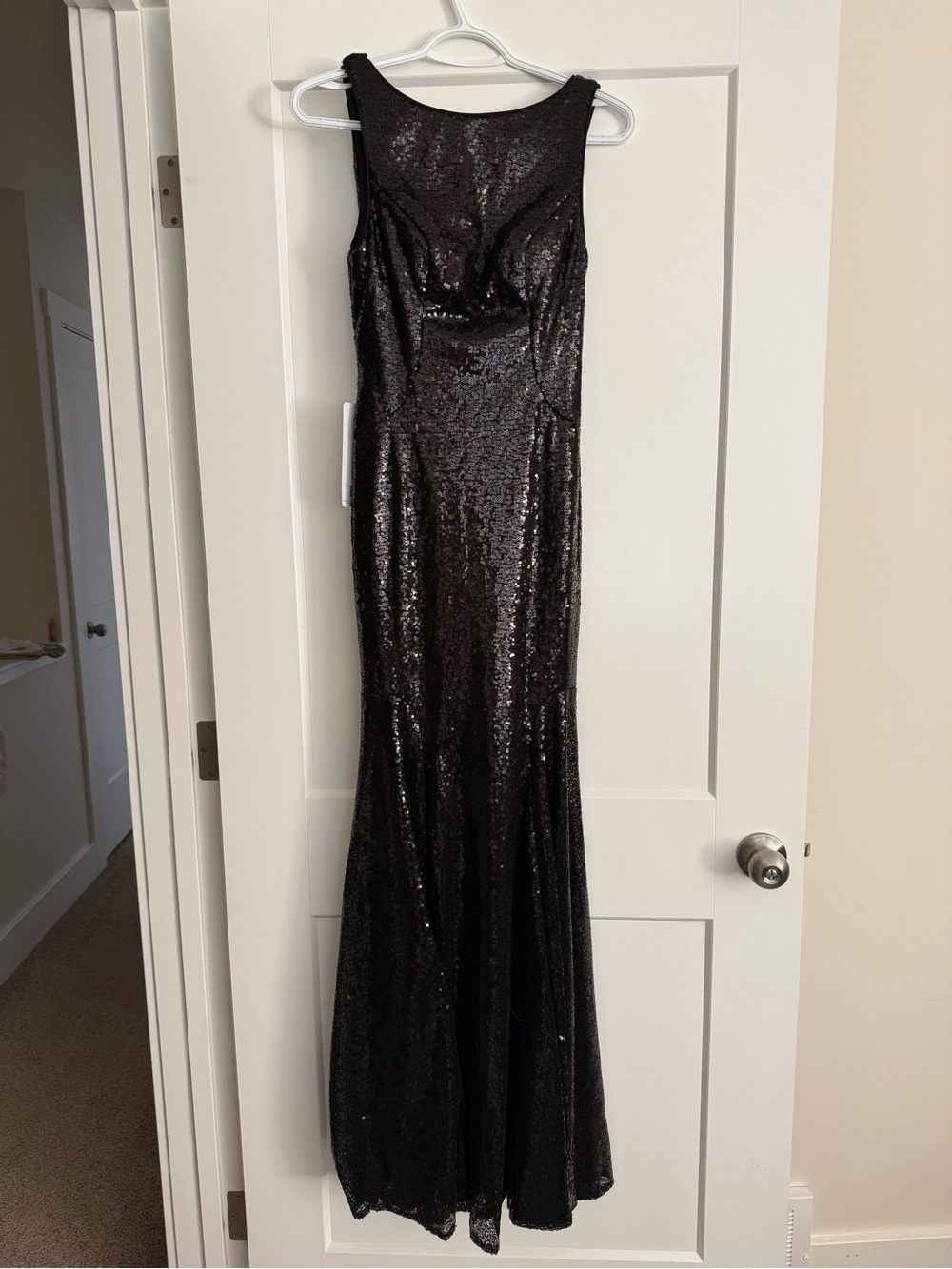 Azazie Black Sequin Maxi Dress - Sleeveless Formal Gown